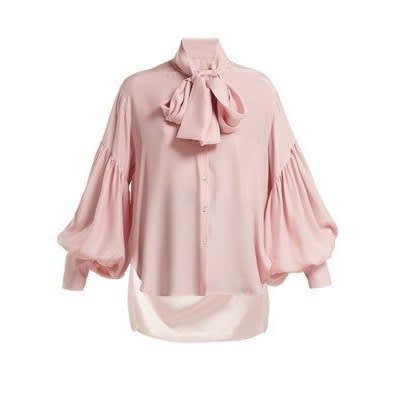Women's  Gathered Sleeve Shirt - Pink
