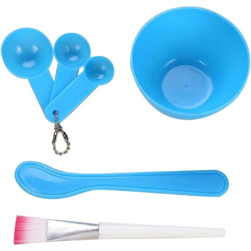 Diy 4 In 1 Face Mask Mixing Bowl Set-blue