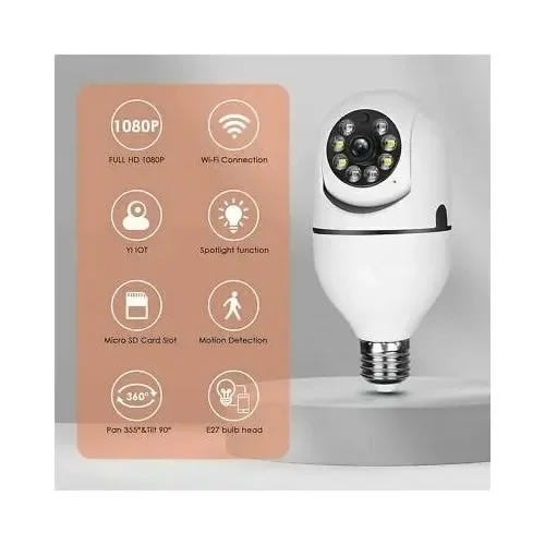 Indoor Wifi Ptz Bulb Camera With Internet Access