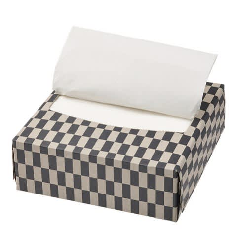 ROdknot Paper Napkin - Check Pattern Light Brown/black - 16x32 Cm