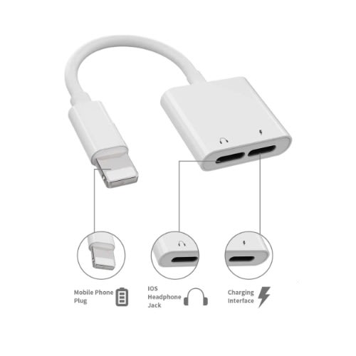 Lightning Adapter For Audio And Charging - 2-in-1
