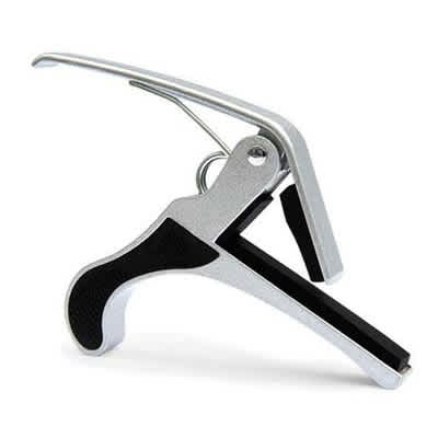 Trigger Guitar Capo with Spring Action Clamp - Silver