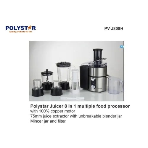 8 In 1 Multiple Food Processor - Pv-j808h - 1000W