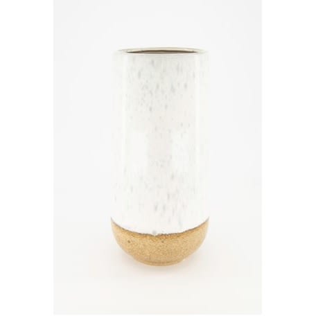 Speckled Vase, Ivory/brown Combo, 34 Cm