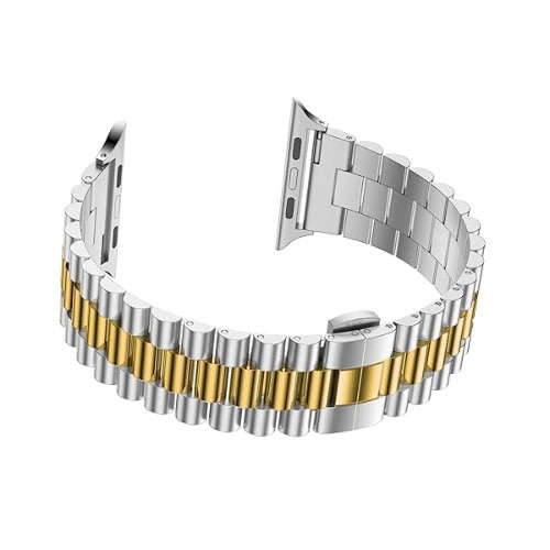 Stainless Chain Strap For iWatch - 42/44/45/49mm - Silver/ Gold