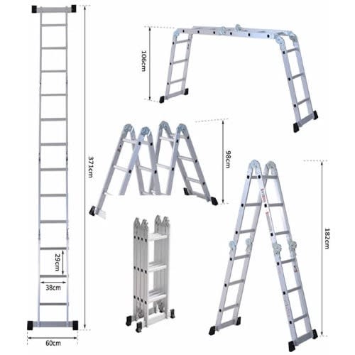 Foldable Multipurpose Aluminum Ladder
