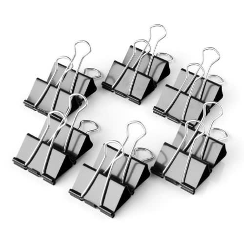 Lilly Binder Clips - Black - 25mm