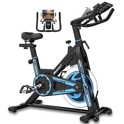 Fitness Spinning Stationary Bike With Display & Tab Holder