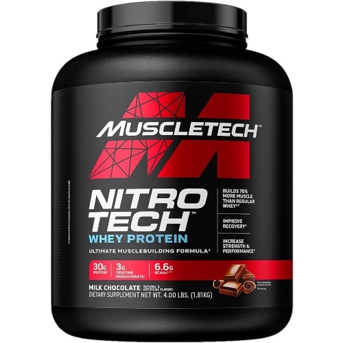 Muscletech Nitro-tech Whey Protein Isolate & Peptides - Milk Chocolate - 4 Lbs