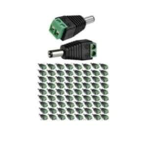 Cctv Camera Dc Power Male Connector Plug- 100 Pcs
