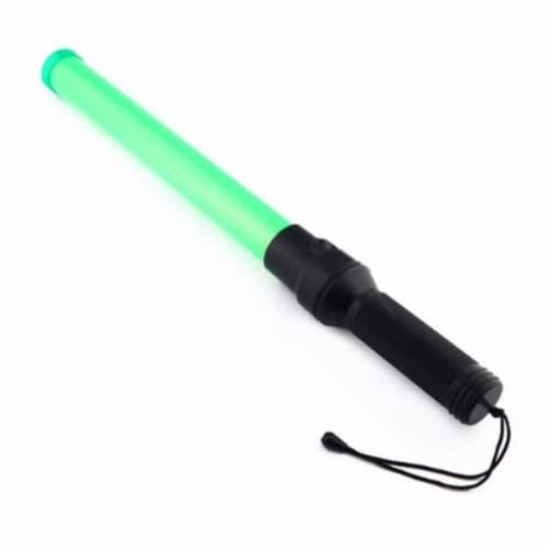 Waterproof Safety Traffic Baton With Led Light Signal - Green