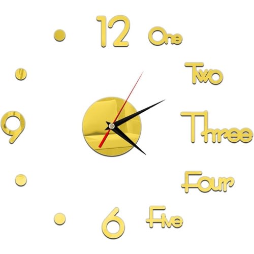 Modern DIY Wall Clock - Gold