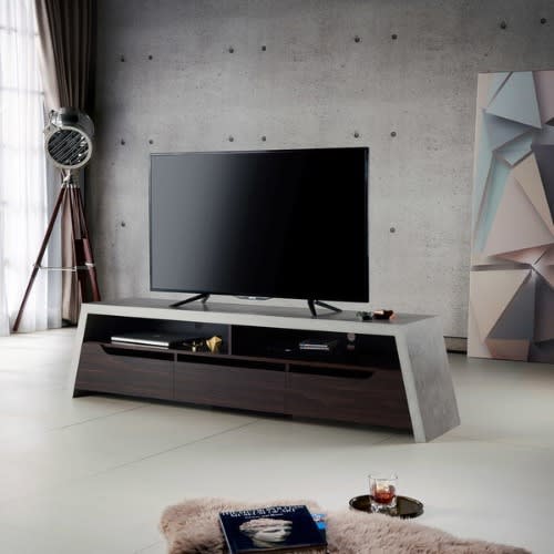 Industrial 70'' 3-Drawer Tv Stand - Grey