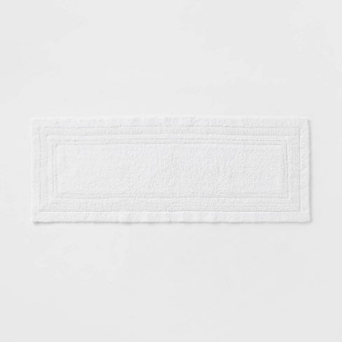 Cotton Reversible Bath Runner - 22" X 60" - 55.8cm X 152.4cm - White