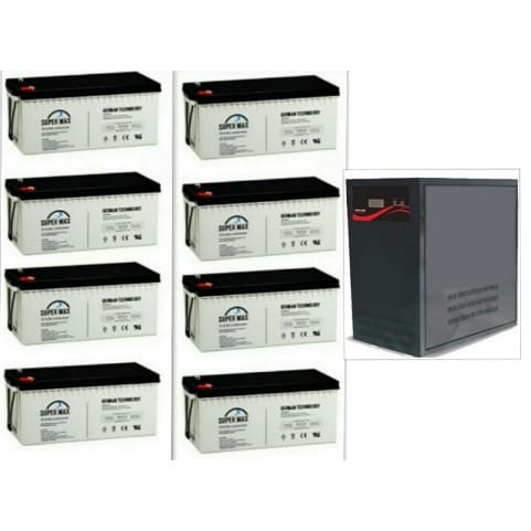 5kva Safepower Inverter with 8 German standard batteries