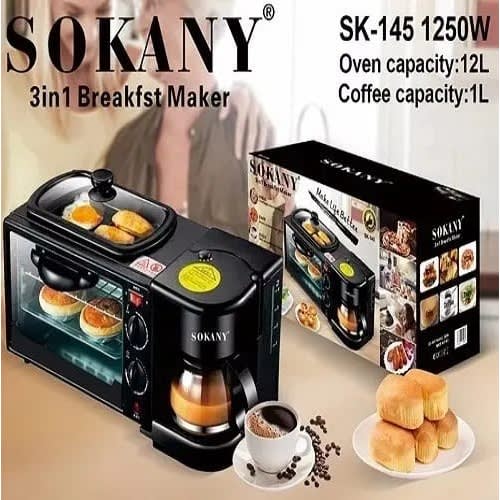 Sokany 3in1 Versatile Breakfast Maker - 12L - 1250w