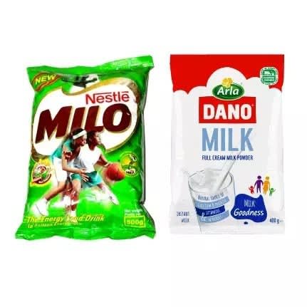 Nestle Milo 400g & Dano Milk - 350g