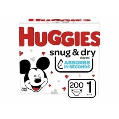 Huggies Snub And Dry Diapers -1-200 Count
