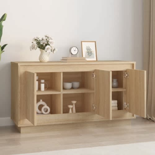 Leon 3 Doors Pine Oak Sideboard