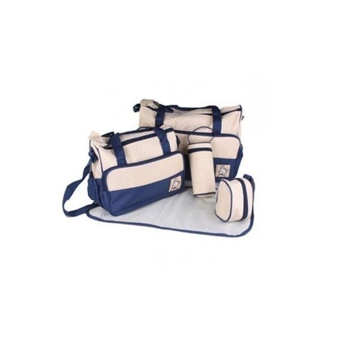 Maternity Mother Care Pregnancy Nursing Baby Nappy Diaper Outing Cloth Bag With Changing Mat - Multicolour