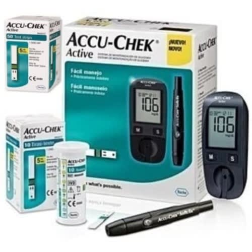 Accu-chek Active Blood Sugar Monitor - Glucometer + 10 Free Test Strips