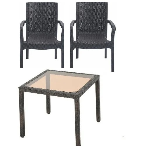 Rattan Table And Chair.