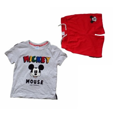 Mickey Mouse Set - 4-5years -  White And Red