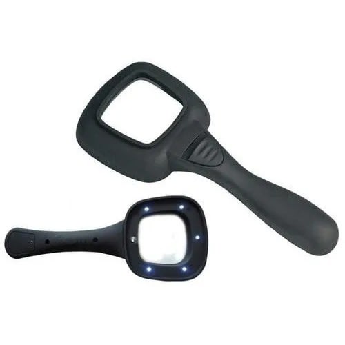 Hand Held Optical Grade Magnifying Glass With 6 Led Lights