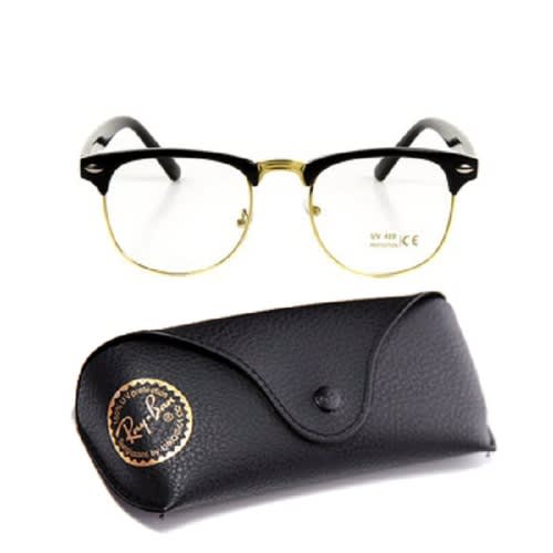 Clubmaster Clear Lence - Black&gold Frame