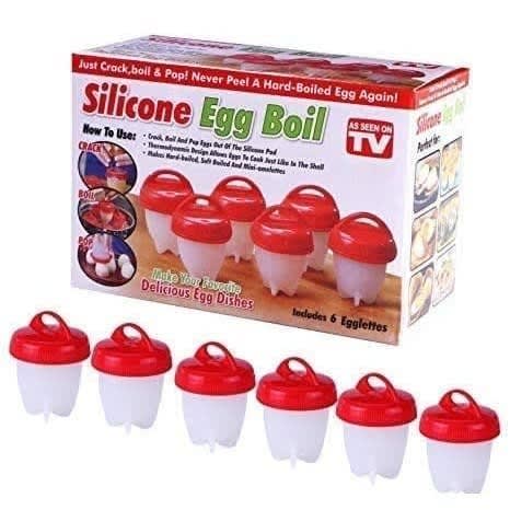 6pcs Set Silicone Egg Boil/poacher
