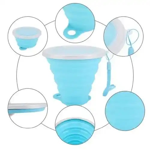 Collapsible Travel Cup - Blue -270ml