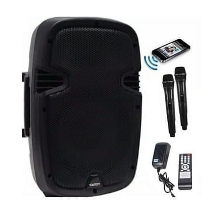 8'' Rechargeable Public Address System + Bluetooth & 2 Mics