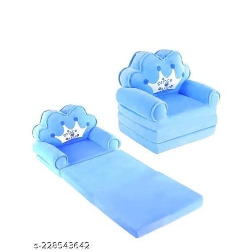Kids Sofa Bed - Folding Couch For Bedroom & Living Room - Blue
