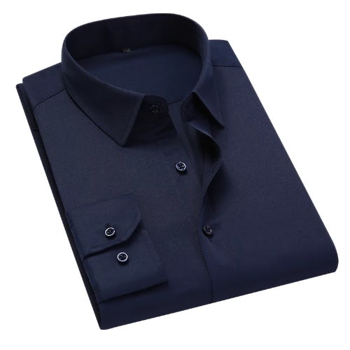Corporate Long-sleeved Shirt - Navy Blue