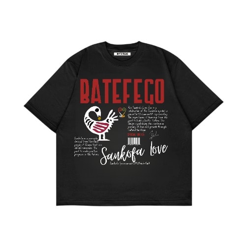 Batefego Sankofa Love Tshirt - Black