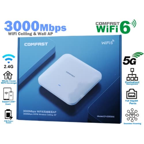 Wifi 6 Extender Ceiling  Wall Ap Internet Booster