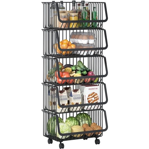 5 Layer Multipurpose Trolley With Wheels - 39 inches
