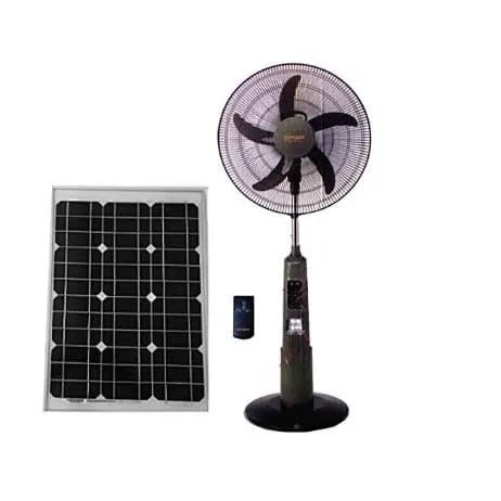 18" Rechargeable Standing Fan + 20w Solar Panel