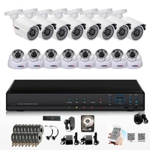 16 Channel CCTV Camera Kit - Internet Enable + Mobile View