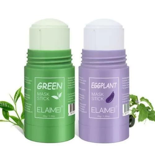 Green Tea & Eggplant Purifying Clay Mask Stick For Deep Cleansing & Anti-acne Control