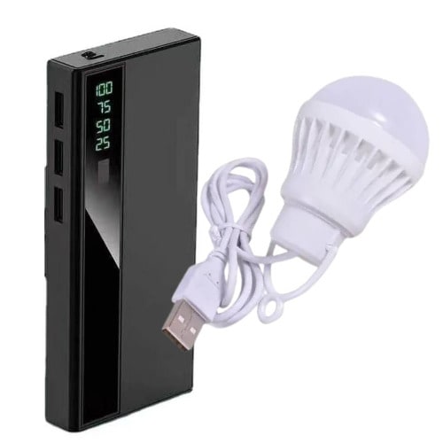 Power Bank 40000mAh With Led Usb Energy Saving Flash Bulb