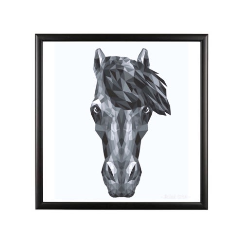 Wall Art Digital Print 30" By 30"-ready To Hang Plain Black Glass Frame 2093