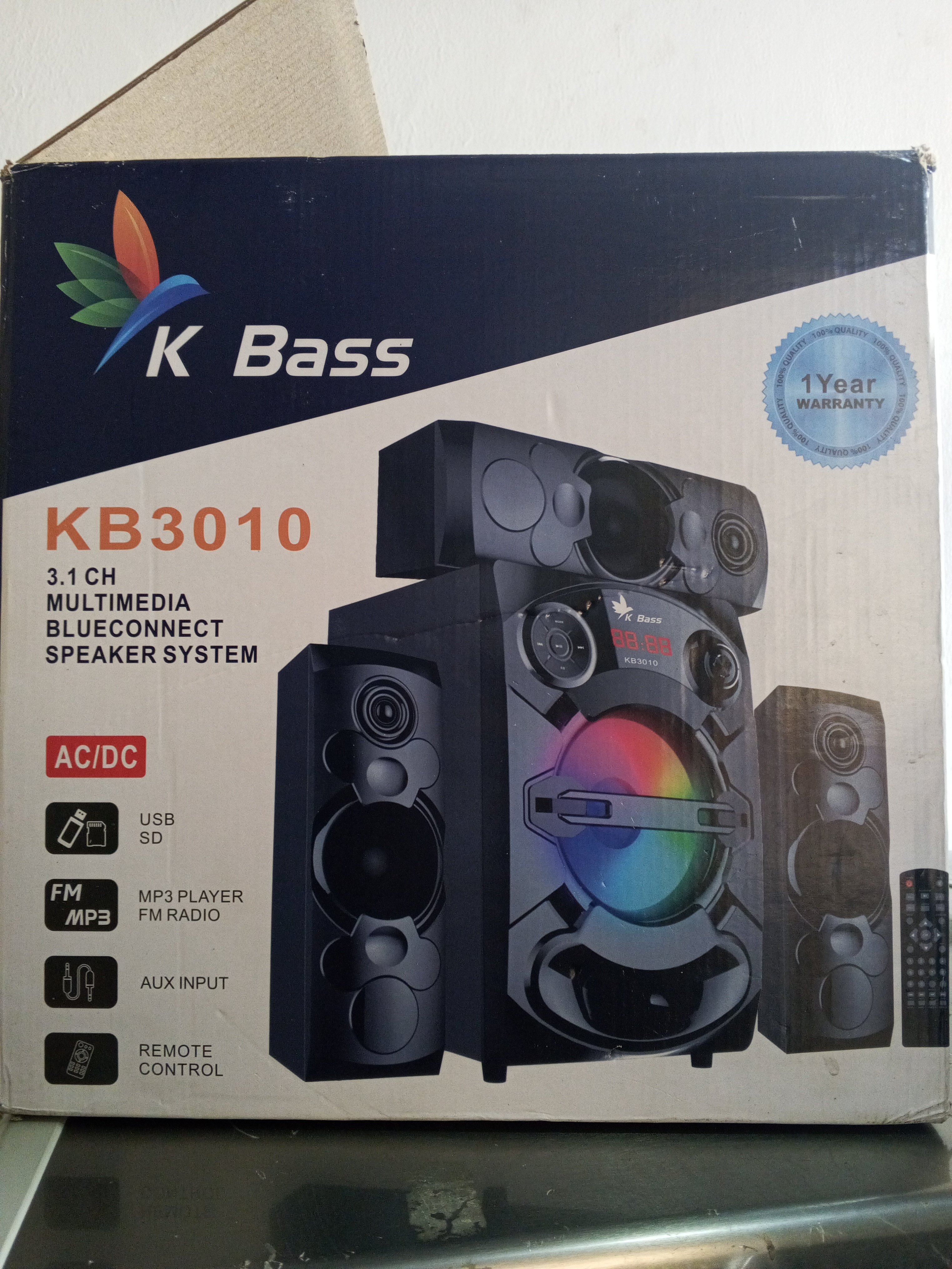 K BASS MULTIMEDIA BLUECONNECT SPEAKER SYSTEM 