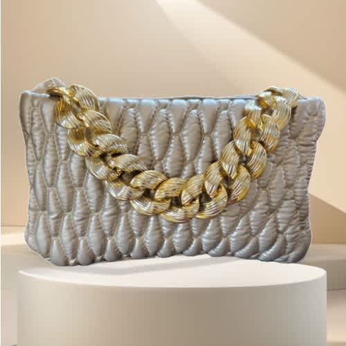 Ladies Leather Purse - Gold