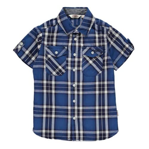 Check Shirt For Boys - Royal Blue