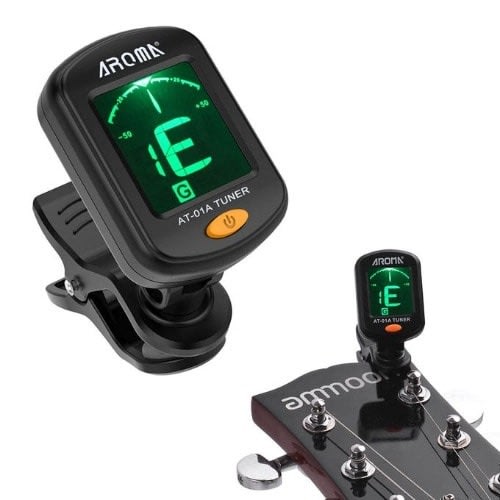 Aroma Rotatable Guitar Tuner Clip-on Tuner Lcd Display