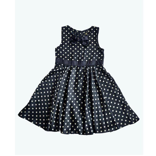 Girls Sleeveless Princes Dotted Dress