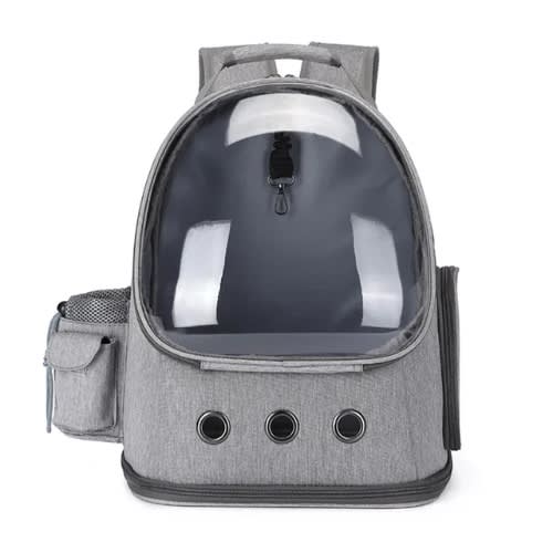 TD Cat Backpack Carrier Transparent Space Capsule Bag Large - Grey