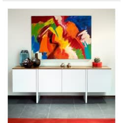 Edge Sideboard, Pure White/oak