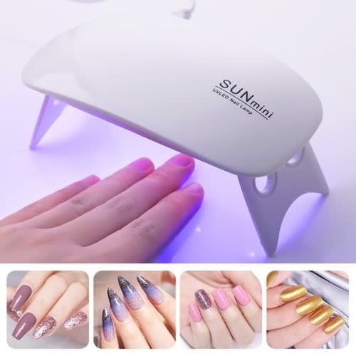 Portable USB Sunmini 6w UV LED Lamp Nail Dryer - White
